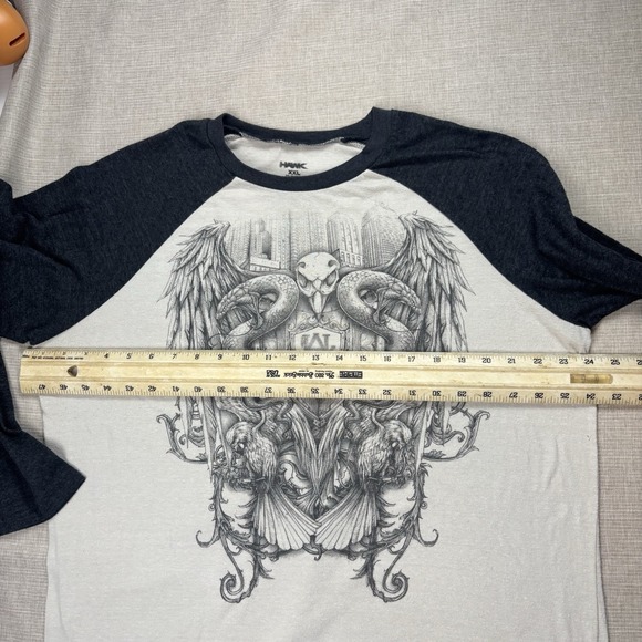 Tony Hawk Y2K XXL 3/4 Length Shirt Vintage Baseball Skateboarding T-Shirt - Picture 5 of 7